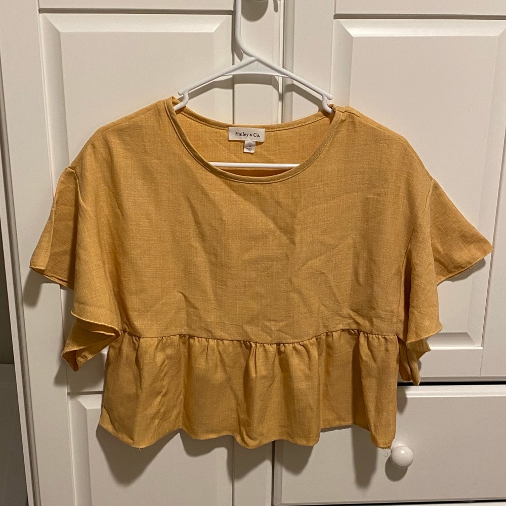 yellow babydoll blouse